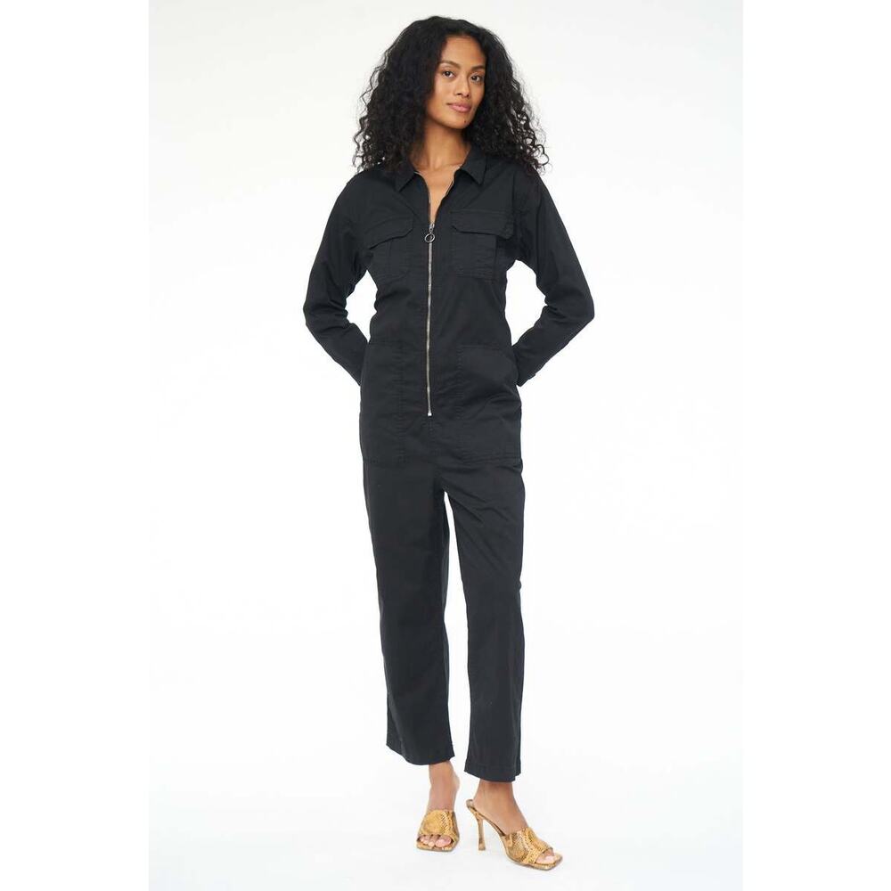 Pistola jumpsuit olivia long sleeved relaxed fade to black large